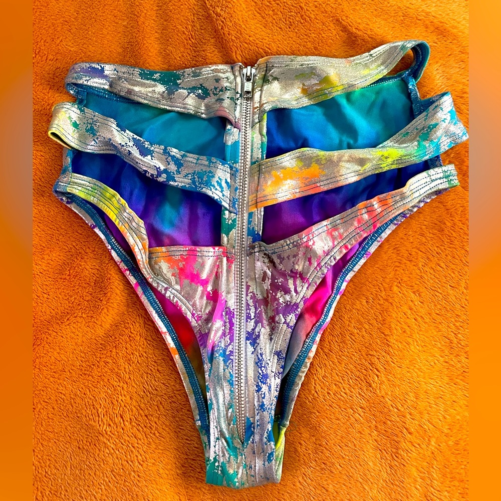 Rainbow Zipper Rave Bottoms
